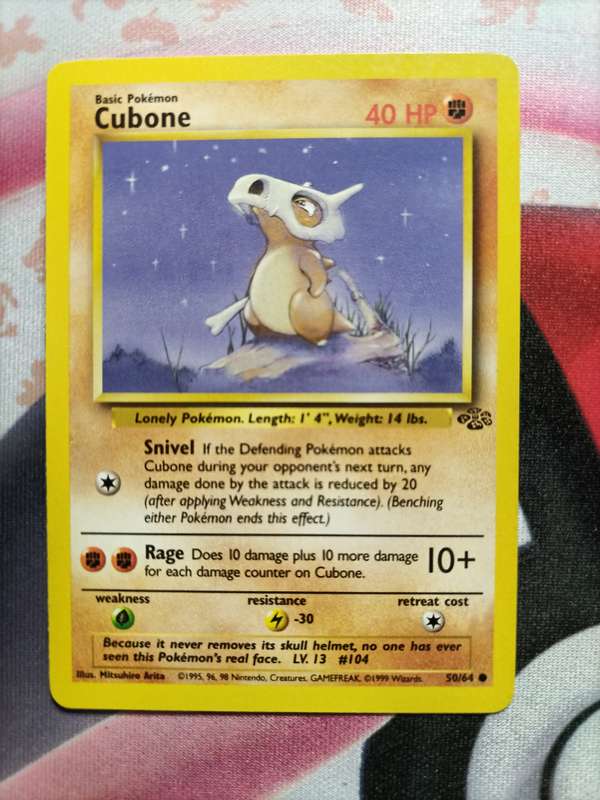 Pokemon Trading Card Game - Cubone #50 Pokemon Jungle 1