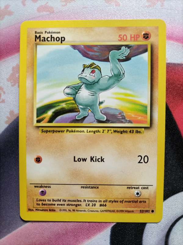 Pokemon Trading Card Game - Machop - 52/102 - Common Unlimited Base Set