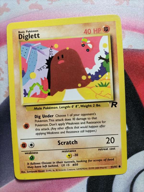 Pokemon Trading Card Game -   Diglett - 52/82 - Common Unlimited Team Rocket