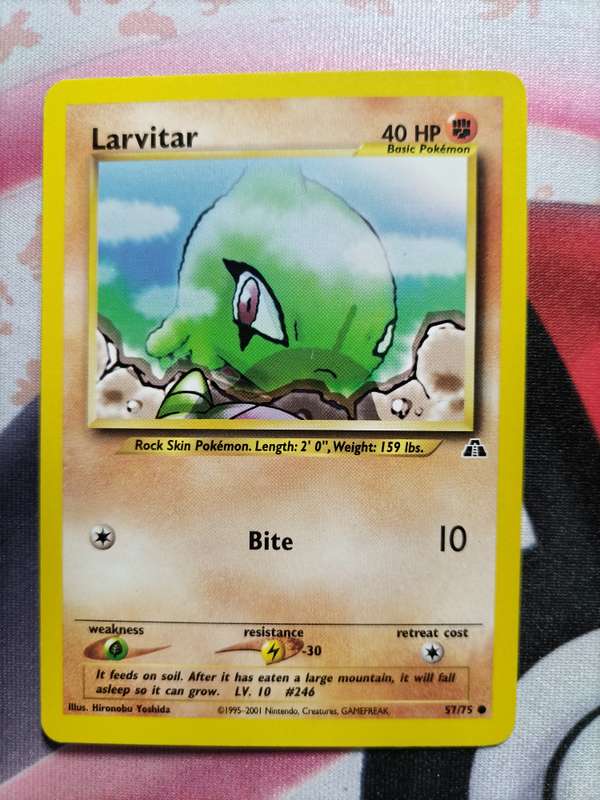Pokemon Trading Card Game - Larvitar - 57/75 - Common Unlimited Neo Discovery 2