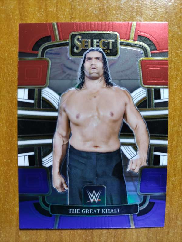 WWE Trading Cards - 2024 Panini Select WWE #51 The Great Khali Red and Blue