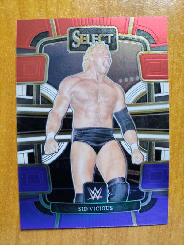 WWE Trading Cards - 2024 #35 Sid Vicious Panini Select WWE Concourse Red-Blue Prizm