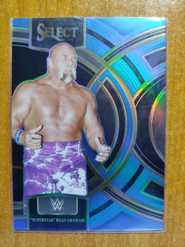 WWE Trading Cards - 2024 Panini Select WWE Premier Level Blue Prizm /199 Superstar Billy Graham #136
