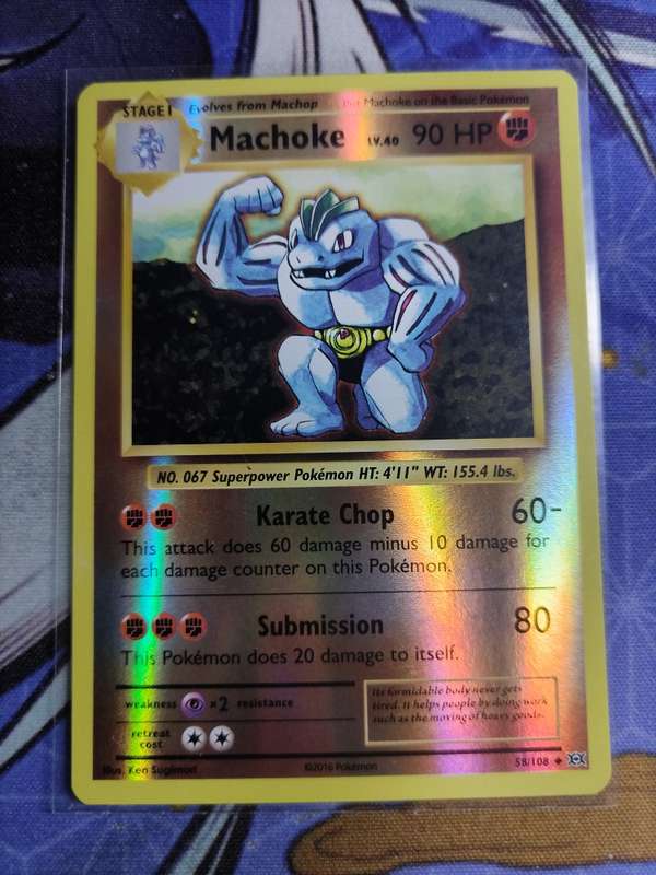 Pokemon Trading Card Game - Machoke [Reverse Holo] #58 Pokemon Evolutions
