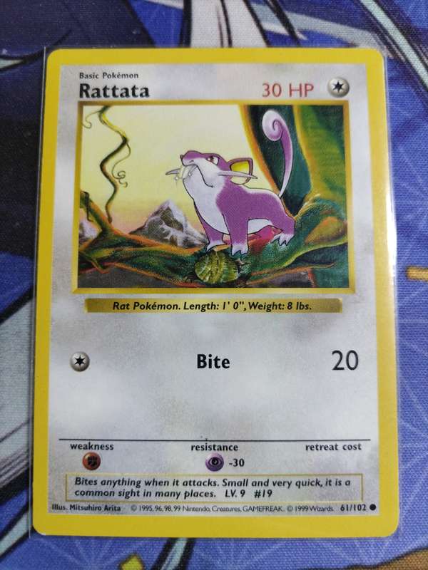 Pokemon Trading Card Game - Rattata [Shadowless] #61 Pokemon Base Set
