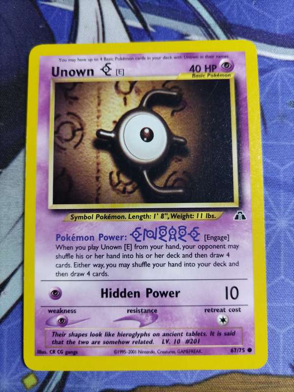 Pokemon Trading Card Game - Unown E #67 Pokemon Neo Discovery