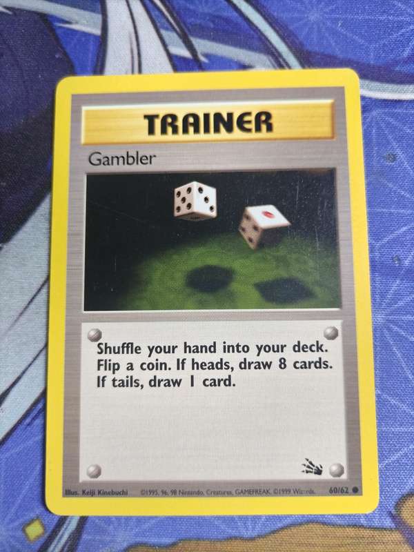 Pokemon Trading Card Game - Gambler #60 Pokemon Fossil