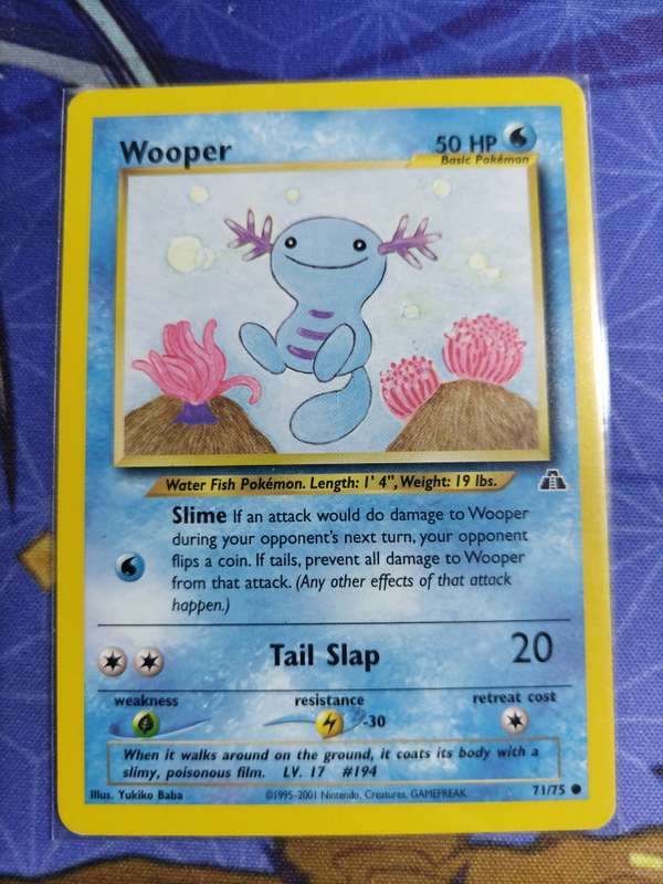 Pokemon Trading Card Game - 2001 Pokemon - Neo Discovery Unlimited Wooper #71