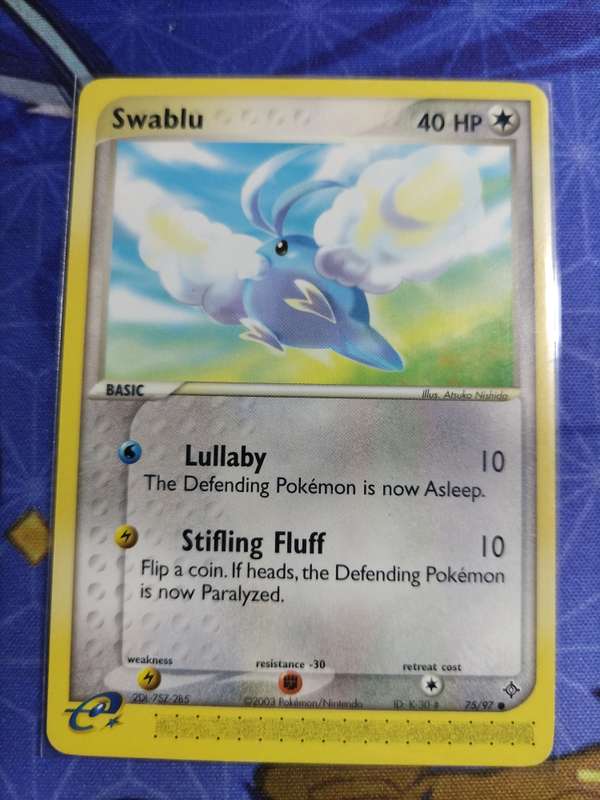 Pokemon Trading Card Game - Swablu 75/97 Dragon Non Holo Common Vintage Pokemon Card TCG English