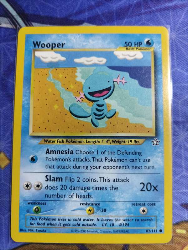 Pokemon Trading Card Game -  Wooper #82 Pokemon Neo Genesis