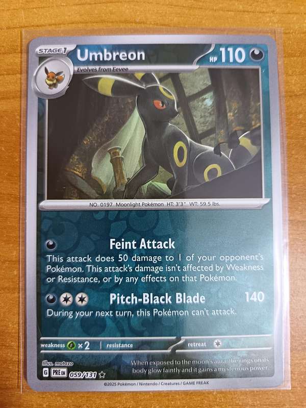Pokemon Trading Card Game - Umbreon - 059/131 - Reverse Holo Rare Scarlet & Violet: Prismatic Evolu