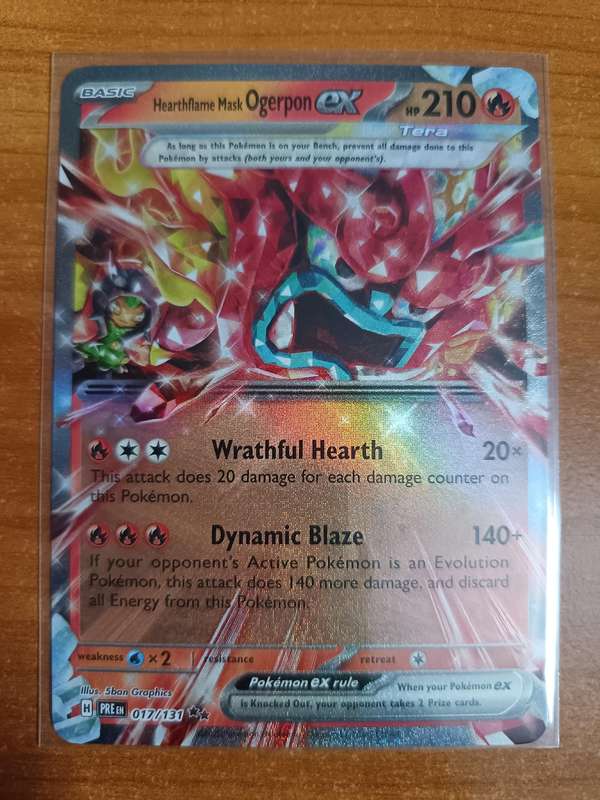 Pokemon Trading Card Game - Hearthflame Mask Ogerpon ex - 017/131 - Prismatic Evolutions