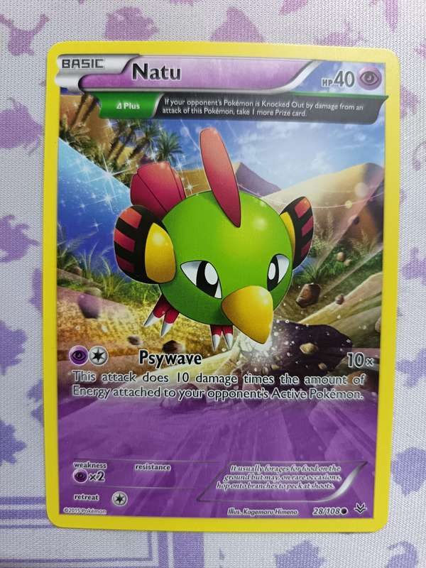 Pokemon Trading Card Game -  Natu - 28/108 - Common XY: Roaring Skies  - 2015