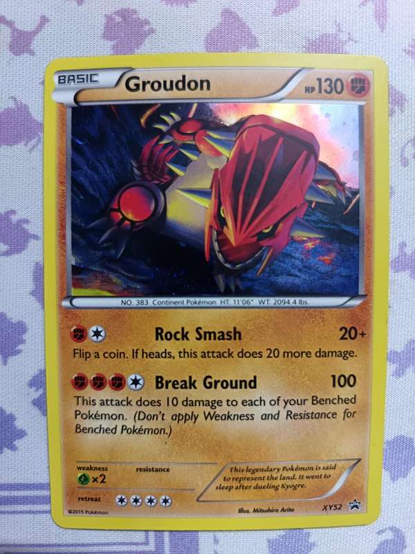 Pokemon Trading Card Game - Groudon - XY52- Holo Promo - 2015