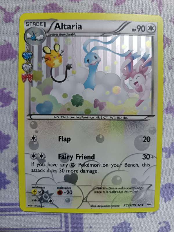 Pokemon Trading Card Game -  Altaria - RC24/RC32 - Uncommon Generations - 2016