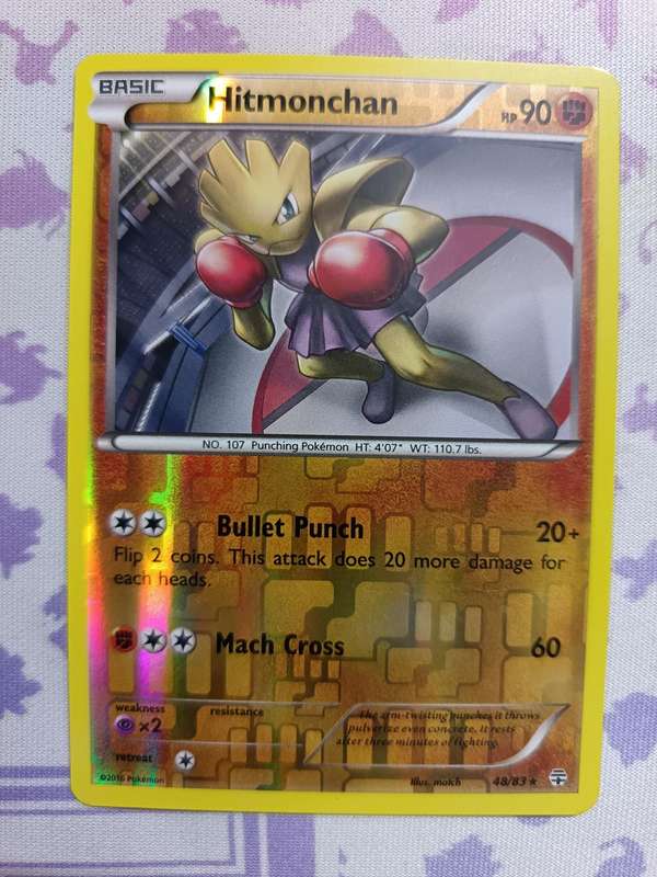 Pokemon Trading Card Game - Hitmonchan - 48/83 - Rare Reverse Holo Generations - 2016