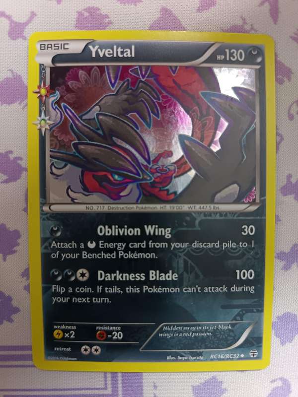 Pokemon Trading Card Game - Yveltal - Generations: Radiant Collection - RC16/RC32 - 2016