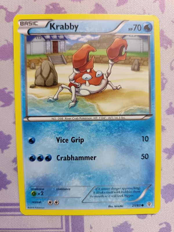 Pokemon Trading Card Game - Krabby - 21/83 - Common Generations - 2016