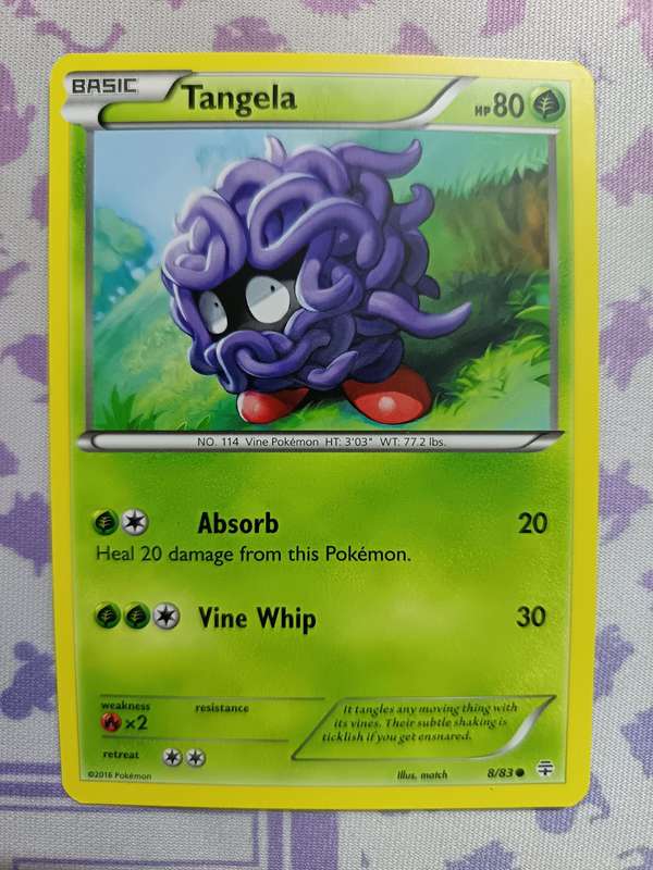 Pokemon Trading Card Game - Tangela - 8/83 - Common Generations - 2016