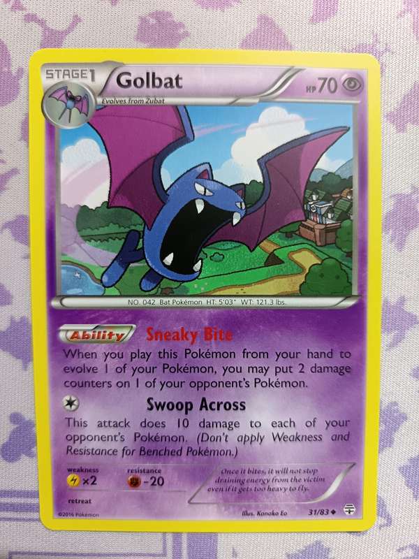 Pokemon Trading Card Game - Golbat - 31/83 - Uncommon Generations - 2016
