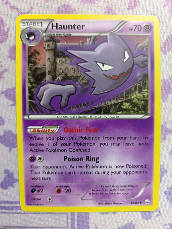 Pokemon Trading Card Game - Haunter - 34/83 - Uncommon Generations - 2016