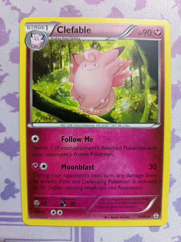 Pokemon Trading Card Game - Clefable - 51/83 - Uncommon Generations - 2016