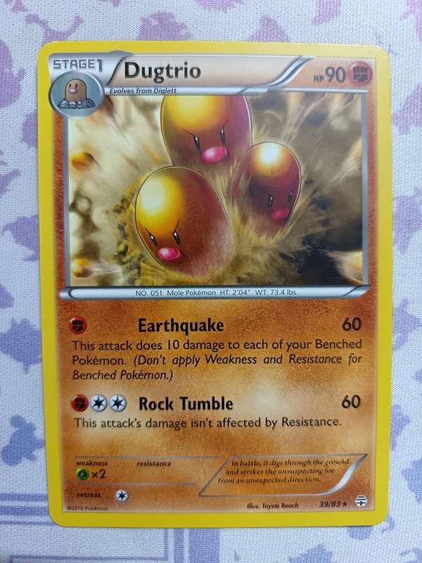 Pokemon Trading Card Game - Dugtrio - 39/83 - Rare Generations - 2016