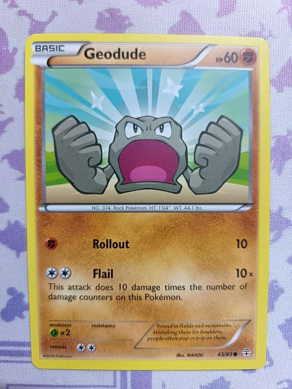 Pokemon Trading Card Game - Geodude - 43/83 - Common Generations - 2016
