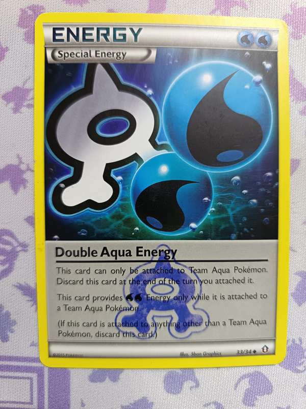 Pokemon Trading Card Game - Double Aqua Energy - Double Crisis - 33/34 / Uncommon - 2015