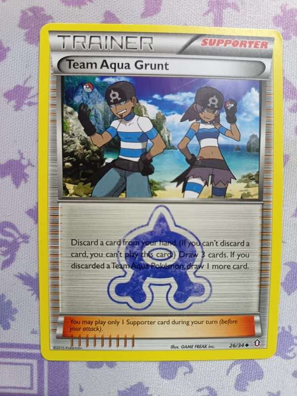 Pokemon Trading Card Game - Team Aqua Grunt - Double Crisis - 26/34 / Uncommon - 2015