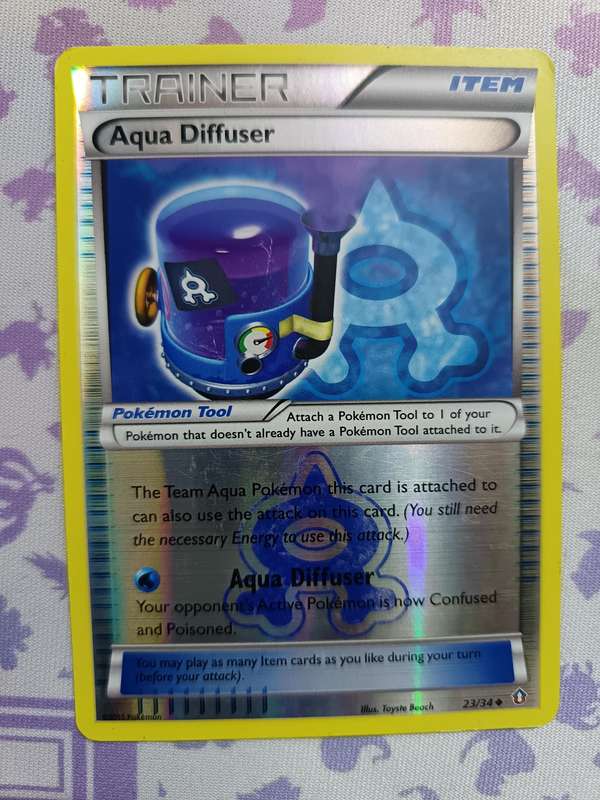 Pokemon Trading Card Game - Aqua Diffuser - Double Crisis - 23/34 / Uncommon reverse holo - 2015
