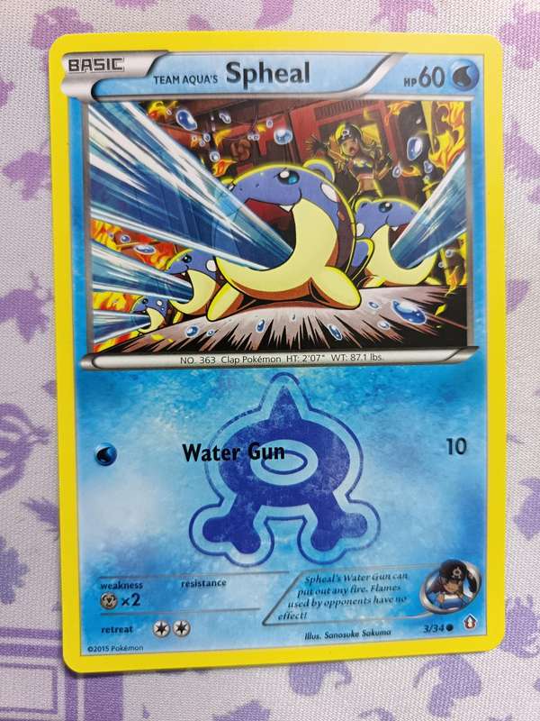 Pokemon Trading Card Game - Team Aqua's Spheal - Double Crisis - 3/34 / Common - 2015