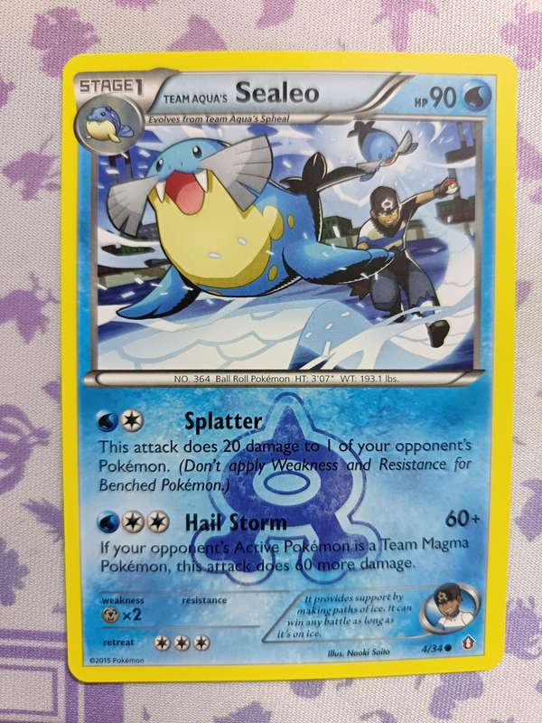 Pokemon Trading Card Game - Team Aqua's Sealeo - Double Crisis - 4/34 / Common - 2015
