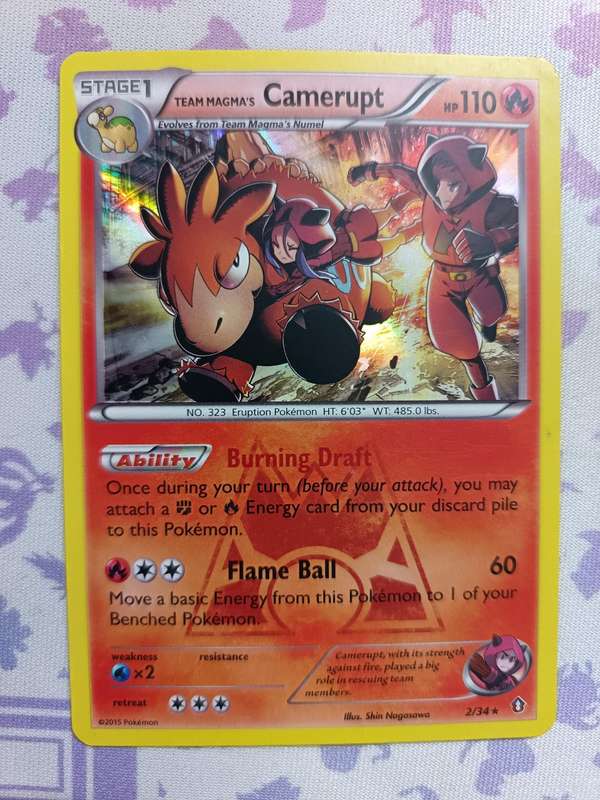 Pokemon Trading Card Game - Team Magma's Camerupt - Double Crisis - 2/34 / Holo Rare - 2015