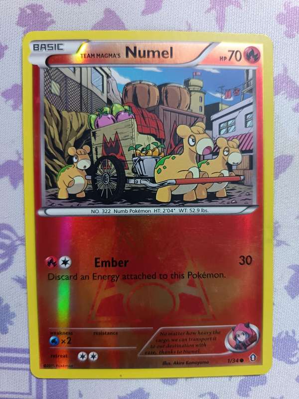 Pokemon Trading Card Game - Team Magma's Numel - Double Crisis reverse holo - 1/34 - 2015