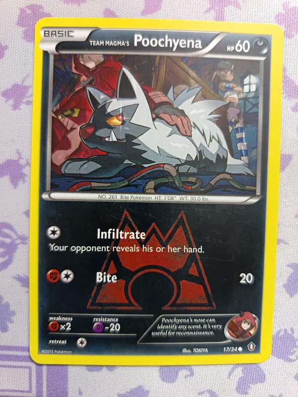 Pokemon Trading Card Game - Team Magma's Poochyena - Double Crisis - 17/34 - 2015