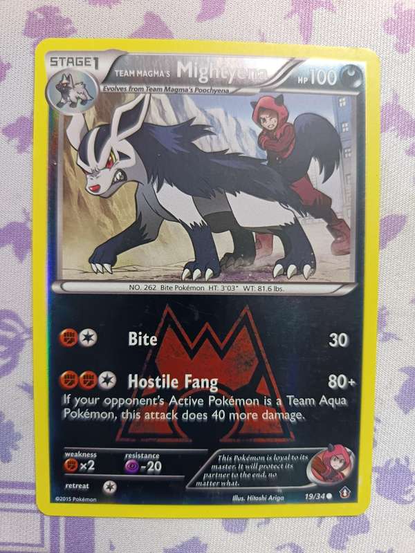 Pokemon Trading Card Game - Team Magma's Mightyena - Double Crisis Reverse Holo - 19/34 - 2015