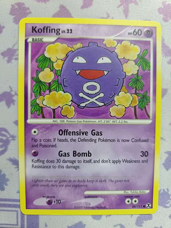 Pokemon Trading Card Game - Koffing - 68/111 - Common Platinum: Rising Rivals - 2009