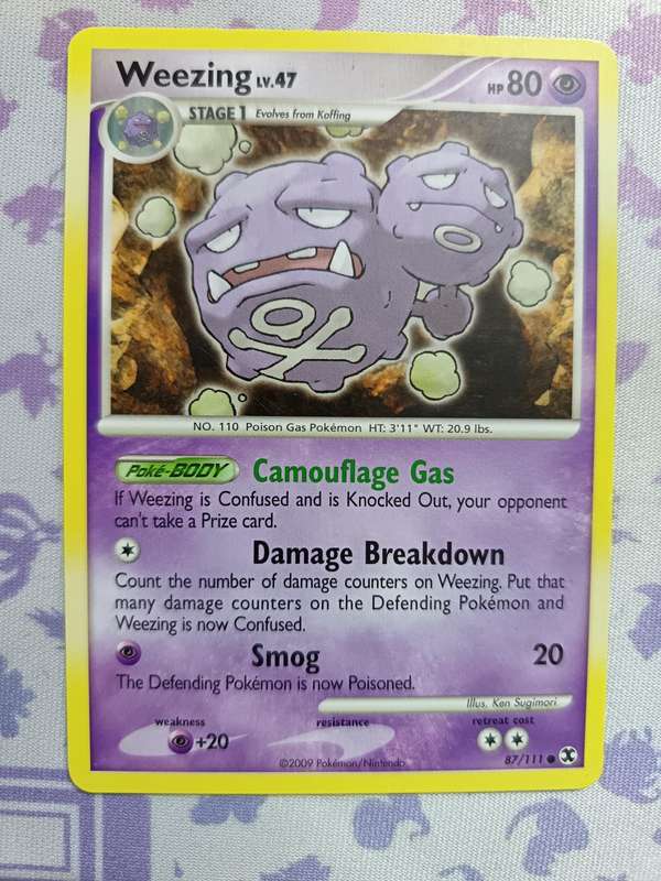 Pokemon Trading Card Game - Weezing - 87/111 - Common Platinum: Rising Rivals - 2009
