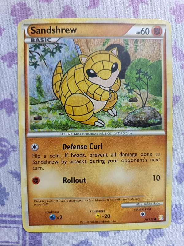 Pokemon Trading Card Game - Sandshrew - 79/123 - Common Heart Gold Soul Silver (Base Set) - 2010
