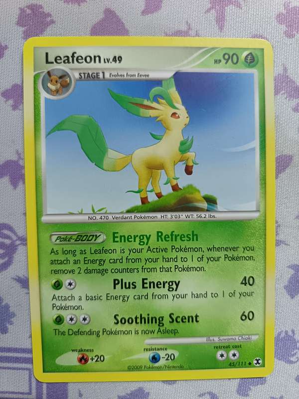 Pokemon Trading Card Game - Leafeon - 45/111 - Uncommon Platinum: Rising Rivals - 2009