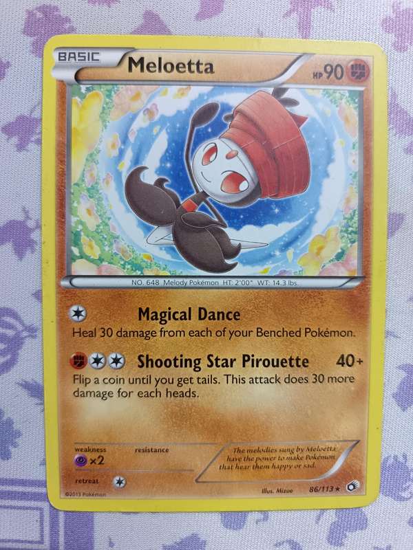 Pokemon Trading Card Game - Meloetta - 86/113 - Rare Black & White 11: Legendary Treasures - 2013
