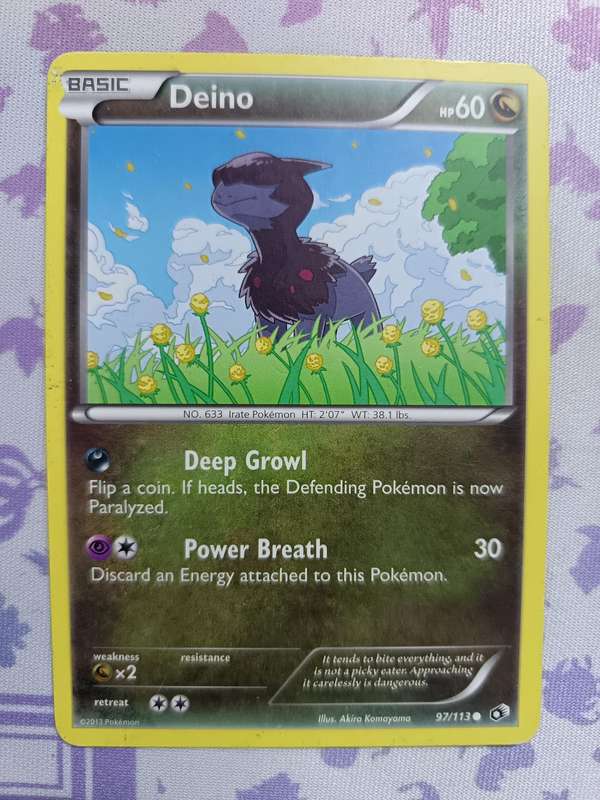 Pokemon Trading Card Game - Deino - 97/113 - Common Black & White 11: Legendary Treasures - 2013