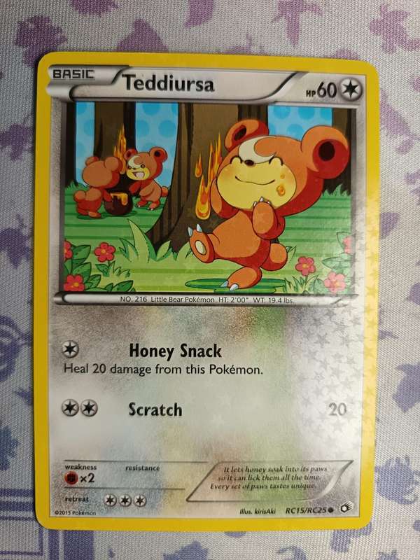 Pokemon Trading Card Game - Teddiursa - Legendary Treasures: Radiant Collection - RC15/RC25 - 2013