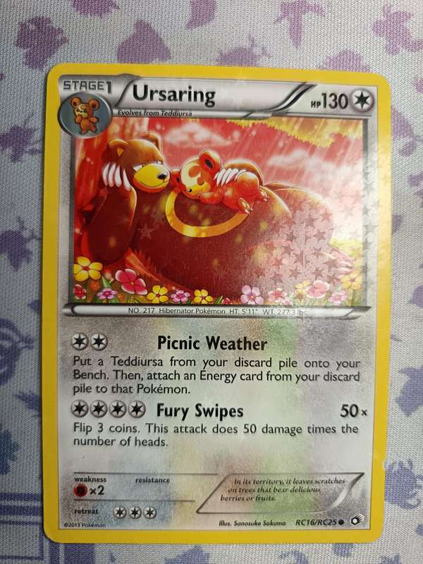 Pokemon Trading Card Game - Ursaring - Legendary Treasures: Radiant Collection - RC16/RC25 - 2013