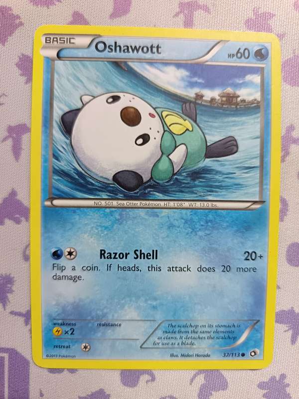 Pokemon Trading Card Game - Oshawott - 37/113 - Common Black & White 11: Legendary Treasures - 2013