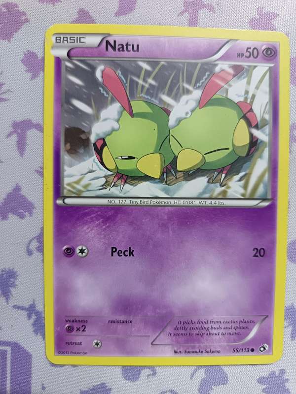 Pokemon Trading Card Game - Natu - 55/113 - Common Black & White 11: Legendary Treasures - 2013
