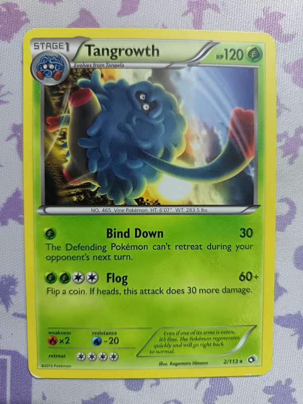 Pokemon Trading Card Game - Tangrowth - 2/113 - Rare Black & White 11: Legendary Treasures - 2013