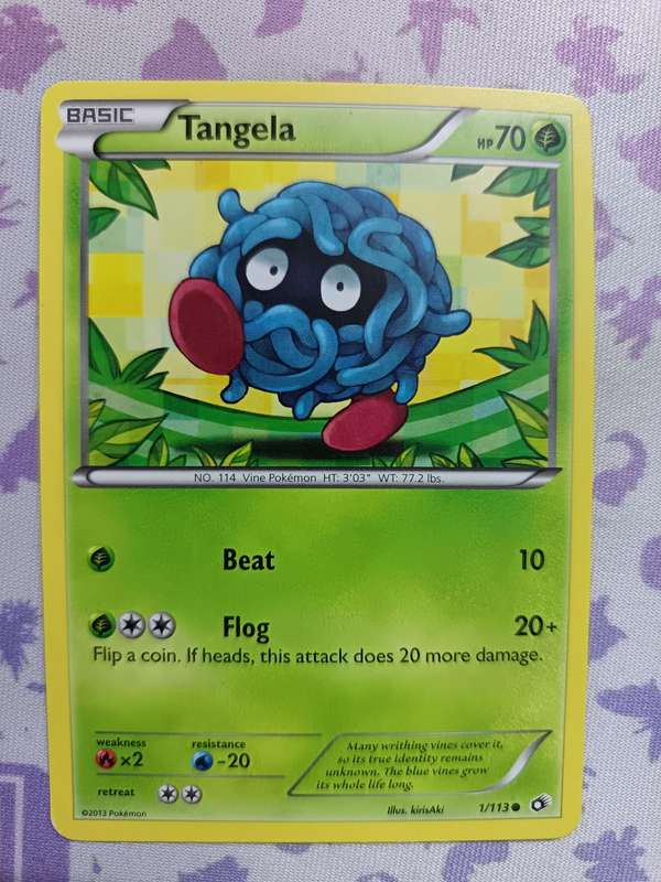 Pokemon Trading Card Game - Tangela - 1/113 - Common Black & White 11: Legendary Treasures - 2013