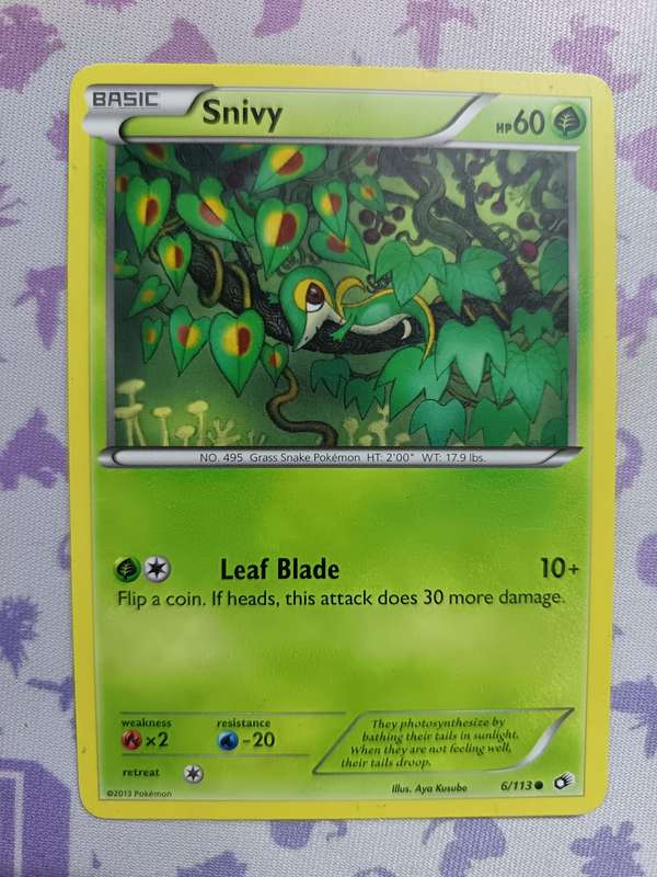 Pokemon Trading Card Game - Snivy - 6/113 - Common Black & White 11: Legendary Treasures - 2013